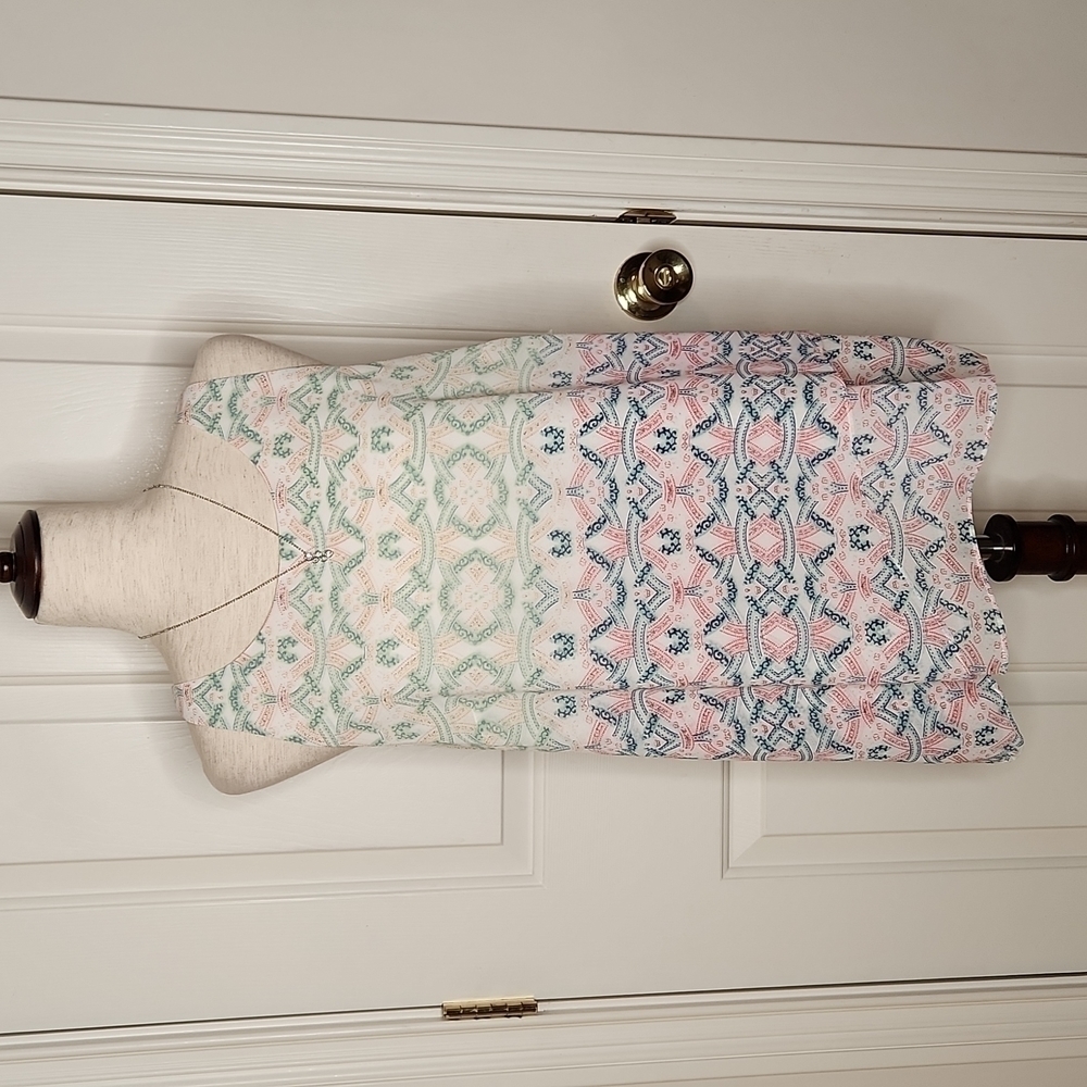 Cabi Mosaic Ombre Chiffon Layer Top 250 Size M